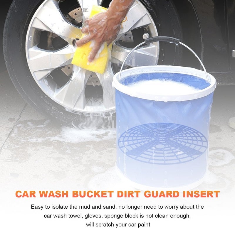 SHMZK Car Wash Bucket Inserts, Auto Detail Dirt Gaurd Bucket Filter Helps Remove Dirt Debris, Dirt Guard Insert Wash Filter Fits 12 Inch Diameter Bucket or 3-5 Gallon Bucket (Black) - Image 4